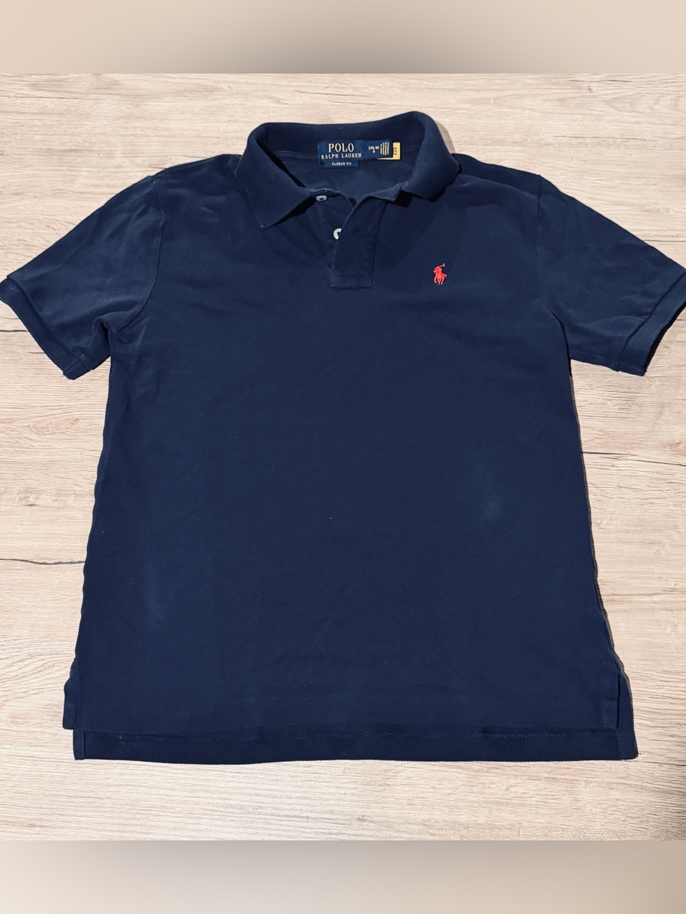 Boys Polo by Ralph Lauren Navy Polo with Red Pony Logo Size Large